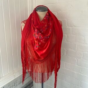 Embroidered scarf